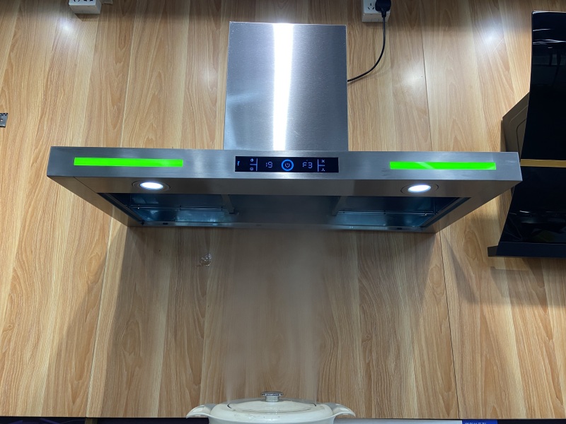 Special Design 900mm Stainless Steel Remote Control  T shape Range Cooker Hoods Exhaust Chimney Extractor Hood