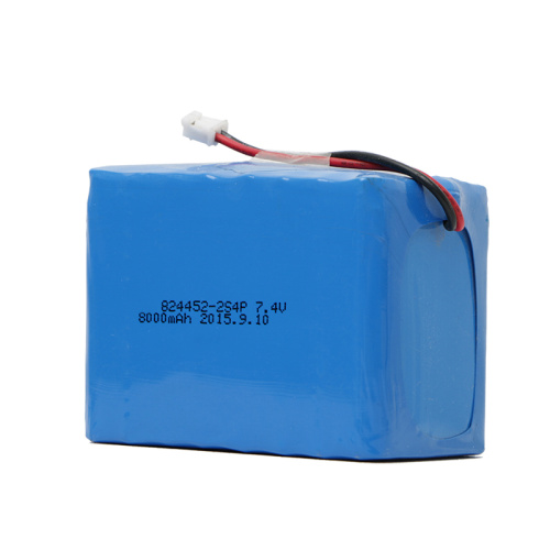 824452 7,4 V 8000 mAh Lipobatterie Langlebig