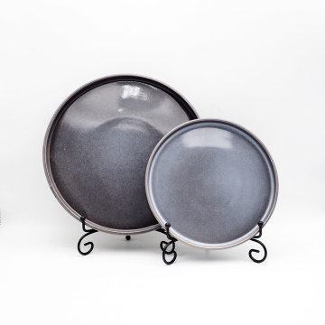 Piatti di glassa reattiva nordica zuppa tazza tazza tazza set di stoviglie in ceramica di lusso set di stoviglie moderne tavoli da tavolo a microonde moderni