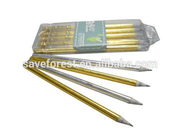 high quality low price recycled golden paper pencil