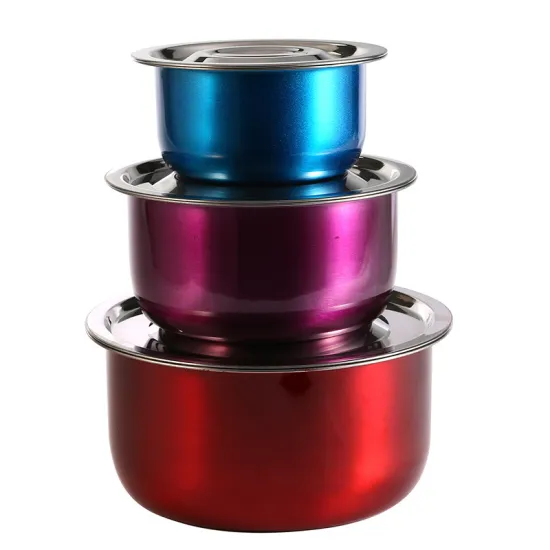 Non Slip Silicone Bottom Stainless Steel Salad Bowl