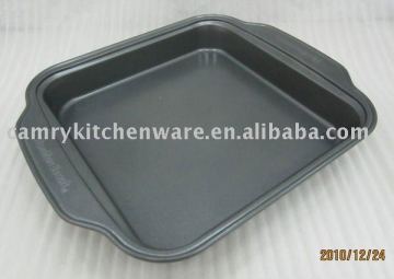 9 Inch Non-stick Carbon Steel Square Cake Pan w/ Handles