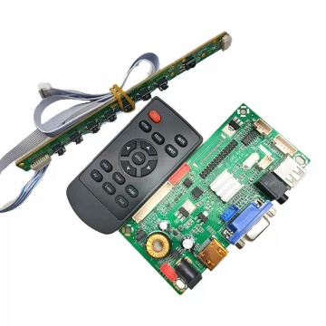 LVDS and EDP Interface VGA/USB Board Remote Control Kit with 180 Degree Rotate and Portrait Display Support