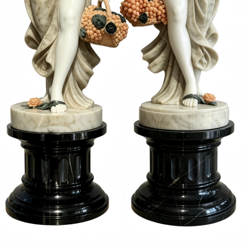 Elegant Marble Lady Floor Lamps Pomona Goddess
