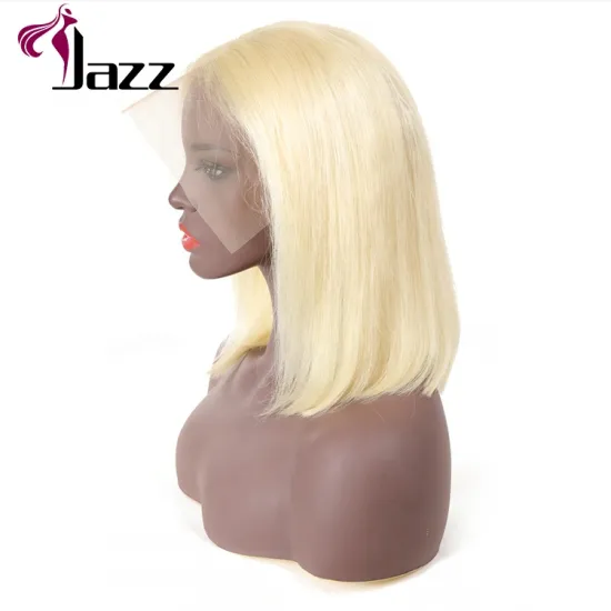 Full Blonde 613# Color Brazilian Remy Human Hair Full Lace Wigs Density 150% Light Blonde Straight Hair Lace Wig With Baby Hair