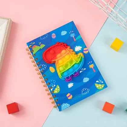 Personalized Silicone Pop It Notebook with Unicorn Cartoon Design: A Stylish Stress Relief Tool for Students