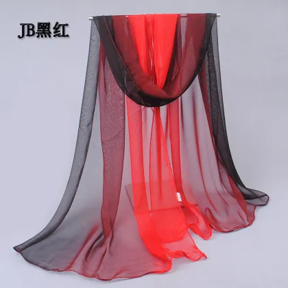 Georgette Rainbow Scarf - Spring & Summer Thin Shawl