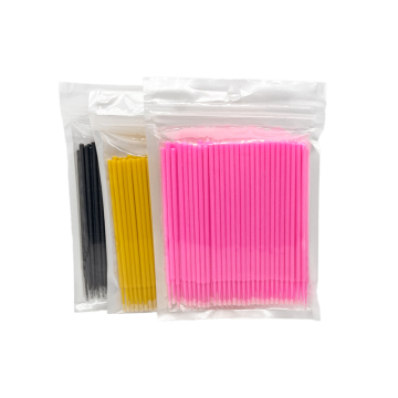 Siyah laboratuvar plastik aplikatör aracı diş ve kirpik uzantısı için mikrobrush