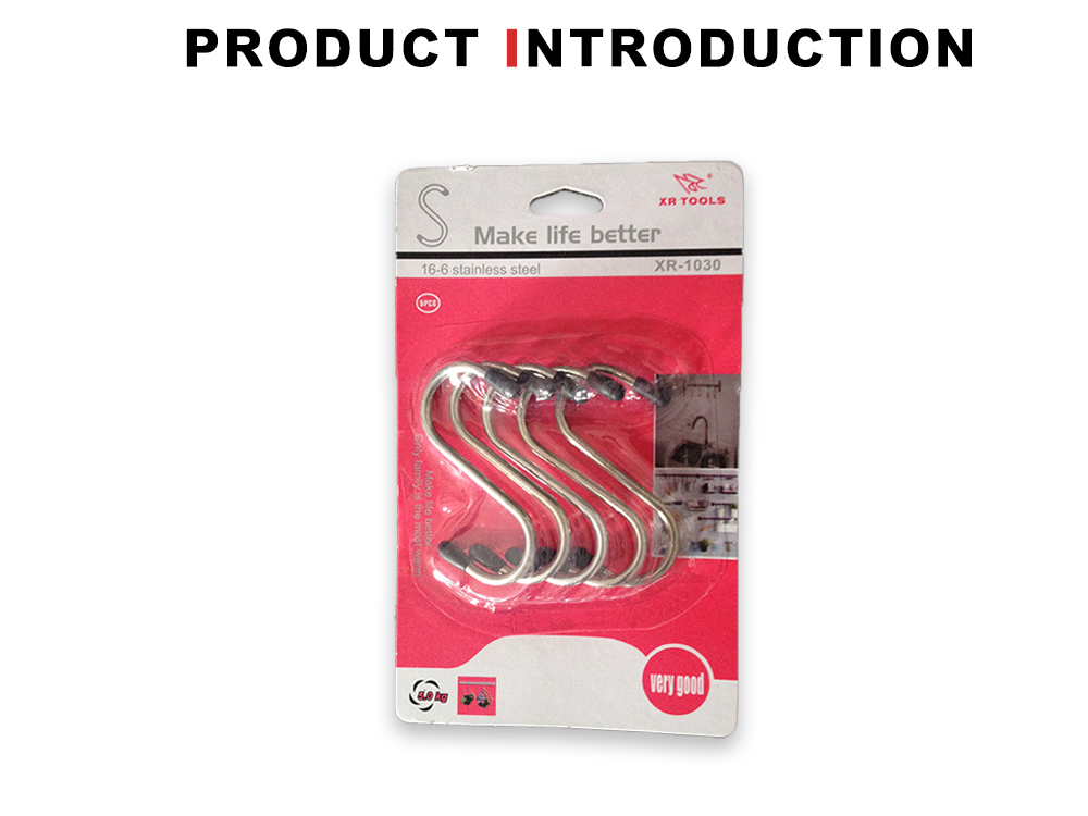 Rubber-Tipped Stainless Steel S Hooks x