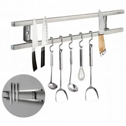 Magnetic Knife Holder Stainless Steel Tube Organizer