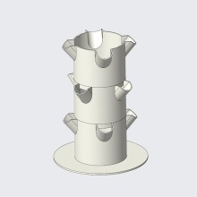 Agricultural Three-dimensional Garden Tower plastic parts