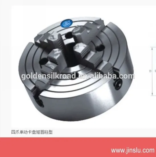 4 jaws K72-250 self-centring scroll steel body lathe chuck