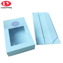 White Magnetic Cardboard Gift Box Window Lid