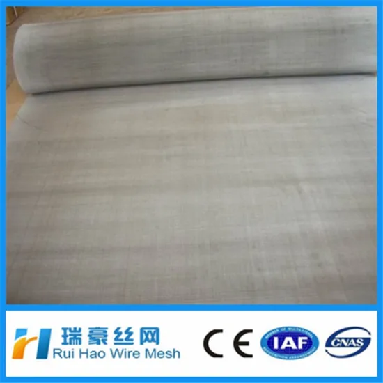 100/110/120/150/160/180/200/250/270/300/325/400/500/635 Mesh Stainless Steel Wire Mesh