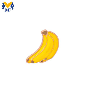 Эмалевый значок на лацкане с фруктами и бананом