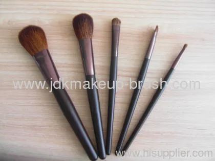 Shiny Brown 5pcs Makeup Brush Kits 