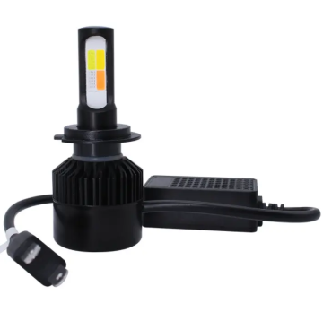 Factory Wholesaler: 4 Color Car Headlights LED H4 H7 9005 9006 White Yellow Blue Pink