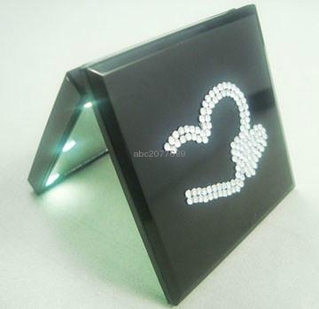Popular square plastic LED cosmetic mirror with 6 lights