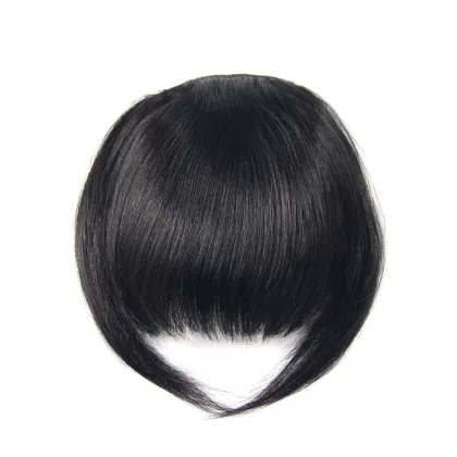 Colored clip in human hair bangs, Brazilian human hair fringes for women