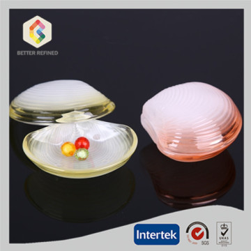 Shell shape glass jewel box