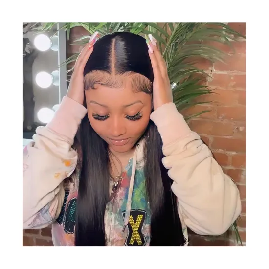 Full Hd 360 Lace Frontal Wig Cheap Straight Brazilian Virgin Human Hair Extension Transparent Lace Front Wig For Black Women