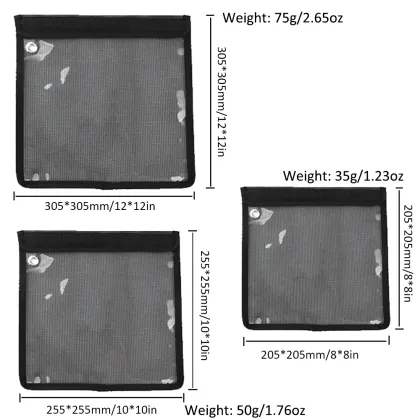 8"/10"/12" PVC Mesh Lure Fishing Bag - Trolling Lure & Bait Net Bag