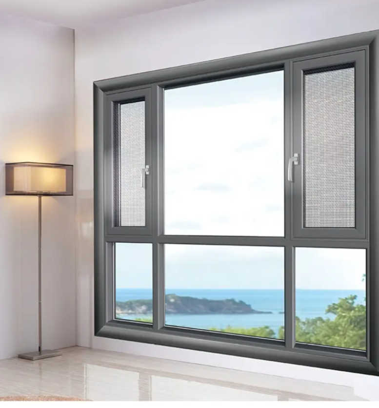 Aluminum casement windows