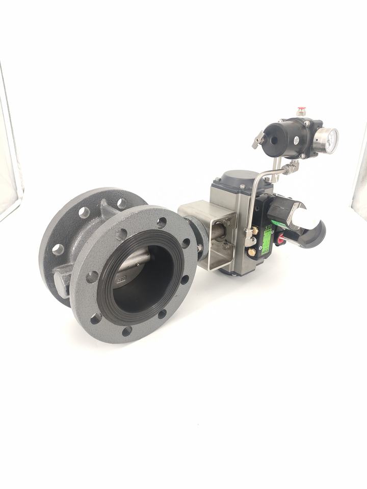 DN50-DN300 Pneumatic butterfly valve with metal seal flange