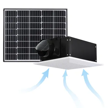 High-Quality Solar-Powered Bathroom Exhaust Fan with Waterproof DC Motor