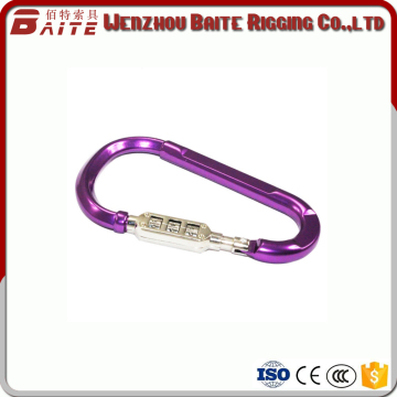 Chinese Supplier Aluminum Alloy Mountaineering Buckle Aluminum Hook With Lock