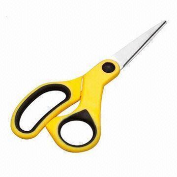 Student Scissors, Made of Stainless Steel with Plastic Handle