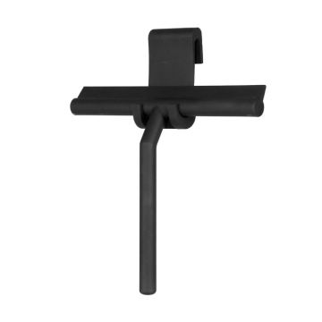 Durable Silicone Black Bathtub Strainer Protector: Hair Catcher and Glass Wiper