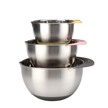 Mixing Bowl Set of 3pcs StainlessSteel for Home