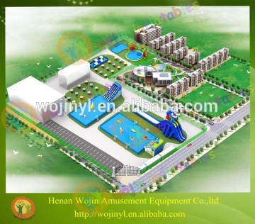 2016 for adult and children playing cheap inflatable commercial water park