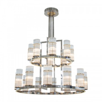 Modern Wedding Tent Decorations: Crystal Chandeliers with LED Lamps
