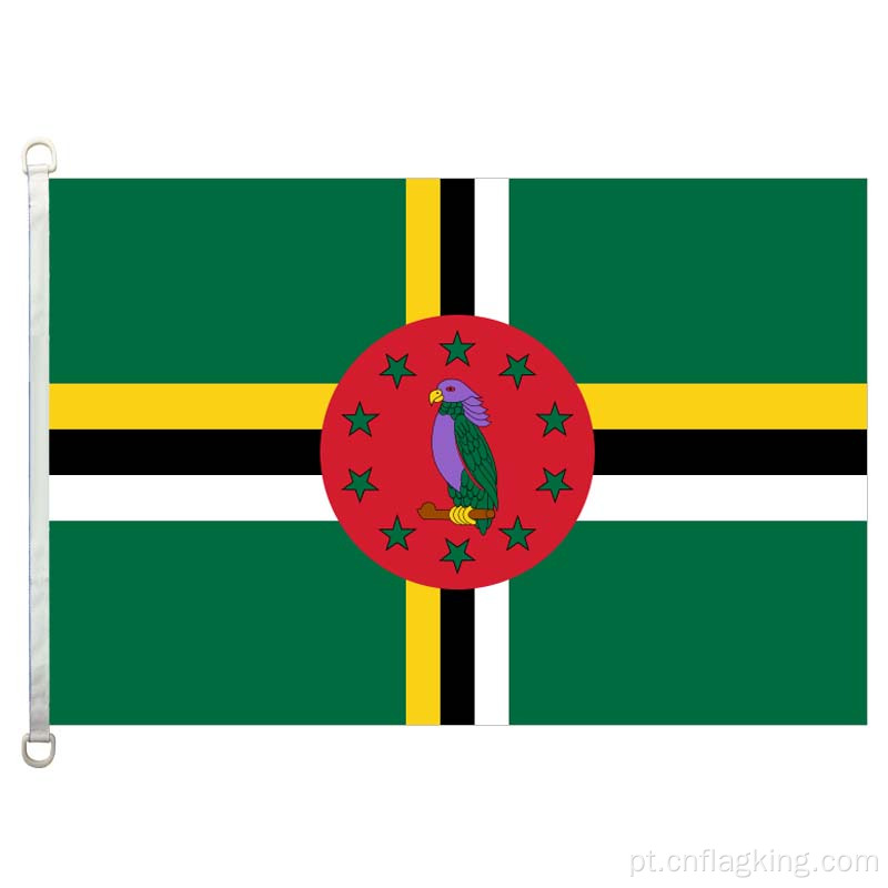 90 * 150 cm Bandeira da Comunidade de Dominica 100% polyster