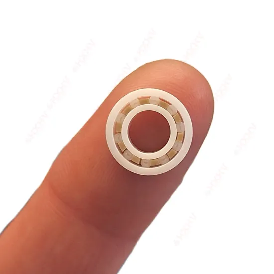 R188 Mini ZrO2 Rings 8 Zirconia Balls PEEK Retainer 6.35x12.7x4.762 mm Full Ceramic Ball Bearing For Fidget Spinner