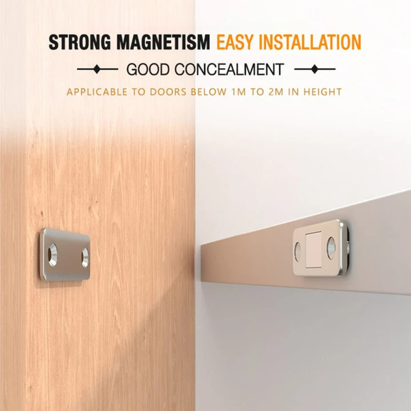 2pcs/Set Strong Door Closer Magnetic Door Catch Latch Door Magnet For Furniture Cabinet Cupboard Door Stops With Screws Stickers