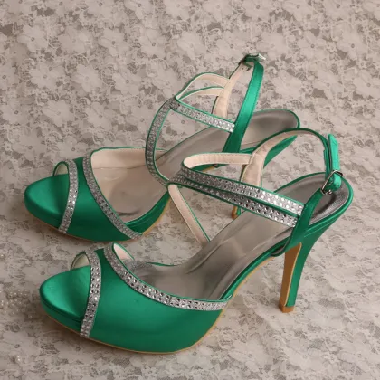 White Wedding Bridal Sandals