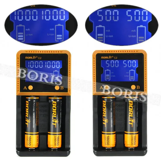 New model High Quality C2 Battery Double Charger With LCD For Different Battery