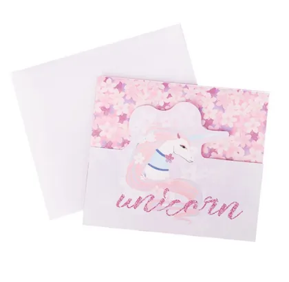 Fancy unicorn greeting cards