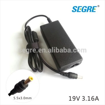 60w power laptop dc adapters 19v 3.16a adaptor for samsung