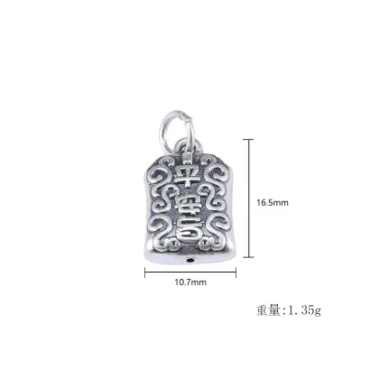 3D Hard Silver 925 Foot Talisman Pendant - DIY Handmade Necklace