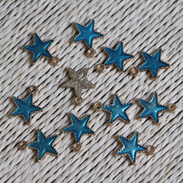 Wholesale Alloy Star Charms Home Decoration Pendant Earring DIY Accessories Metallic Jewelry Making