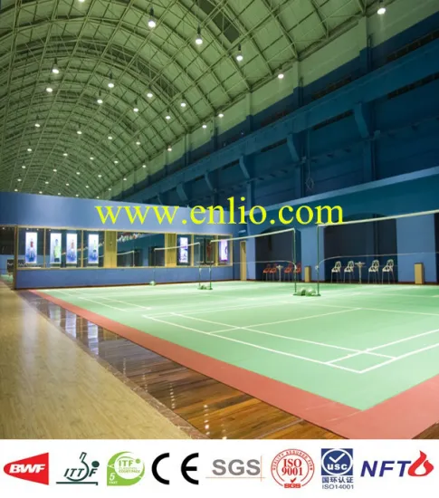 ITTF sports flooring badminton court mat