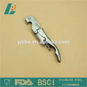 stainlese steel opener corkscrew bottle opener