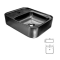 Matte black bathroom toilet countertop sink wash basin