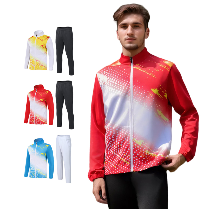 Two-Piece Jogging Suit with Zipper Closure