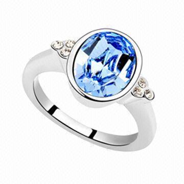 Austria-style crystal ring with Swarovski element