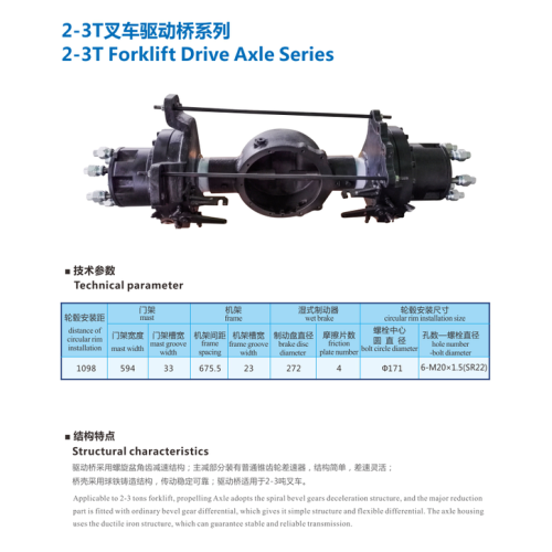 14-16t Gabelstapler-Antriebsachse